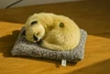 Realistic Sleeping Cat Plush Toy with Sound & Soft Cushion