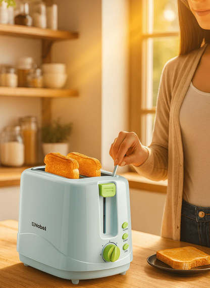 Nobel 700W 2-Slice Toaster with Adjustable Browning