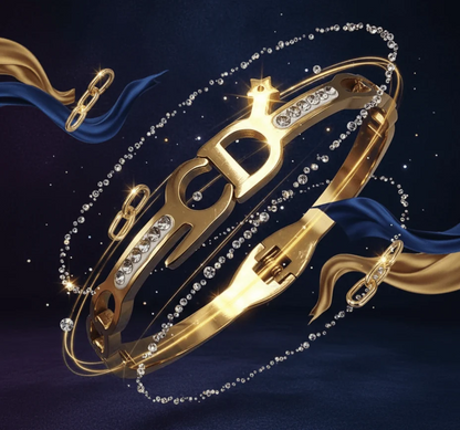 Golden Crown Clasp Bracelet