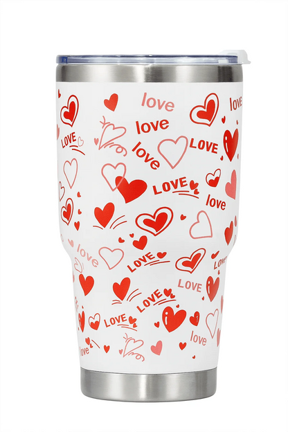 Love Print Double-Wall Insulated Stainless Steel Tumbler