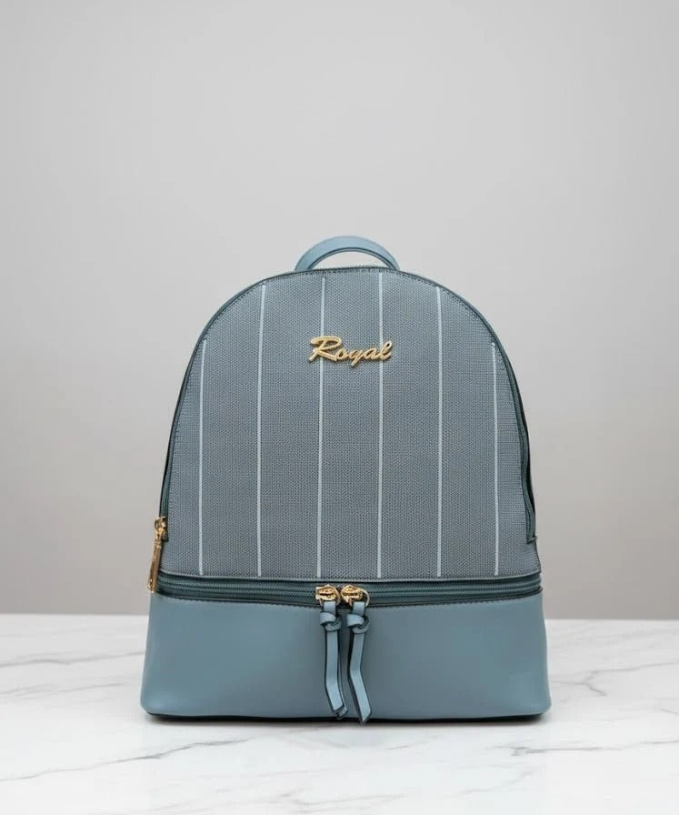 Royal Textured Striped Backpack for Women