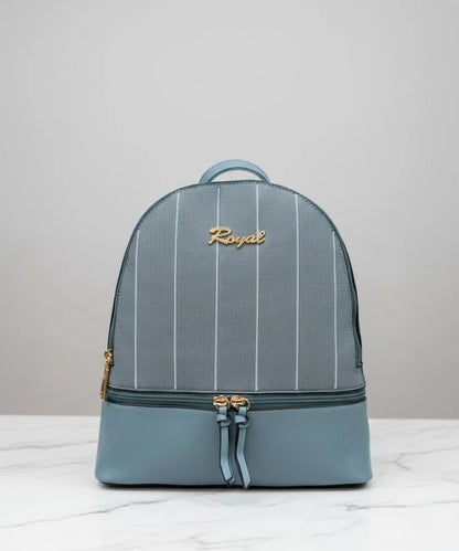 Royal Textured Striped Backpack for Women
