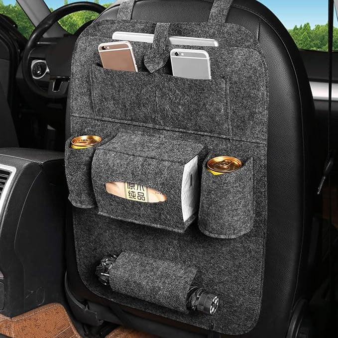 Universal Car Seat Back Organizer with Tablet & Phone Holder
