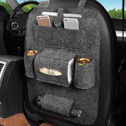 Universal Car Seat Back Organizer with Tablet & Phone Holder