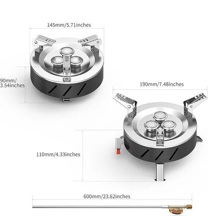 Compact Gas Stove for Outdoor Cooking