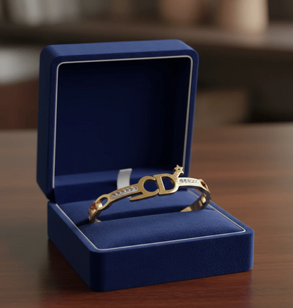 Golden Crown Clasp Bracelet