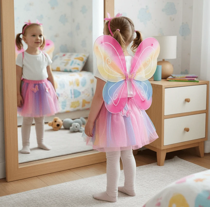 Funny Fashion Party Line Rainbow Fairy Wings Set for Kids