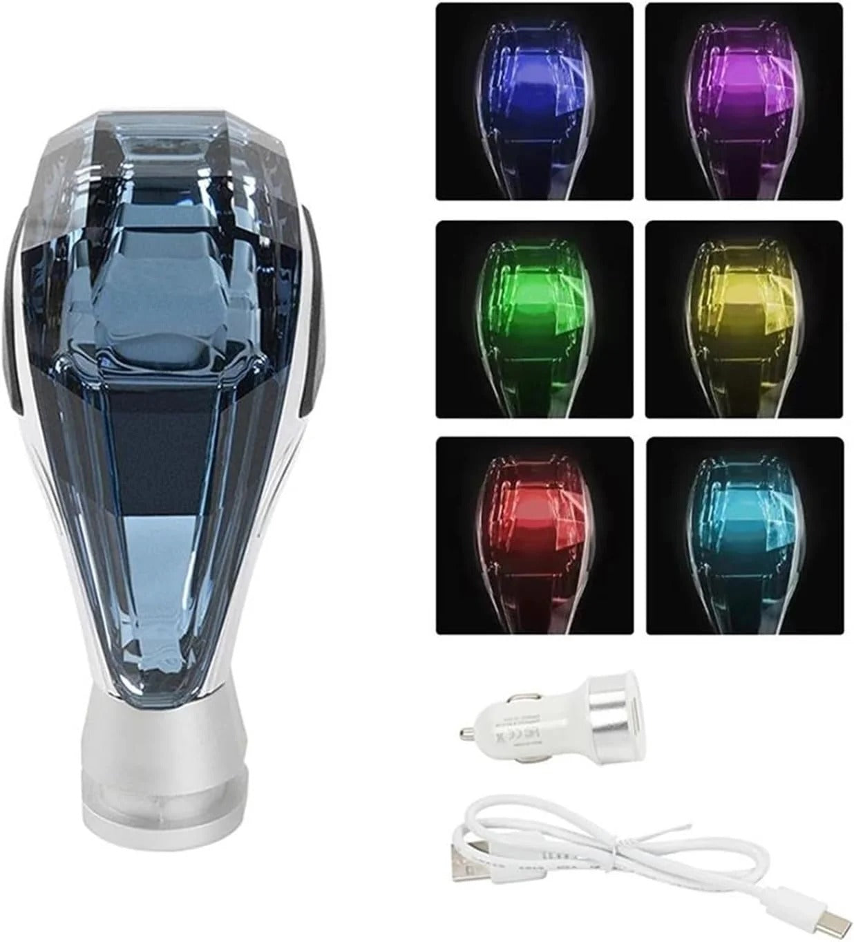 Modengzhe 7-Color Crystal LED Gear Lever for Toyota