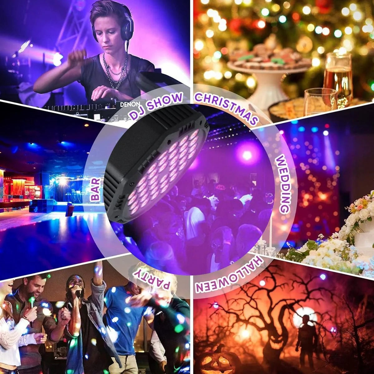 36-LED Multi-Function PAR Light with Remote Control