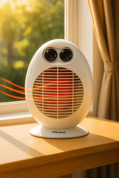 Nobel 1500W Compact Fan Heater with Adjustable Heat Settings