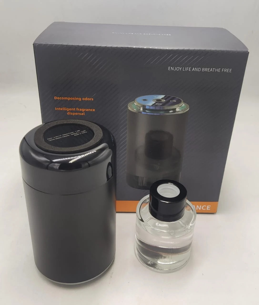 2-in-1 Car Air Purifier & Fragrance Diffuser with 7-Color LED
