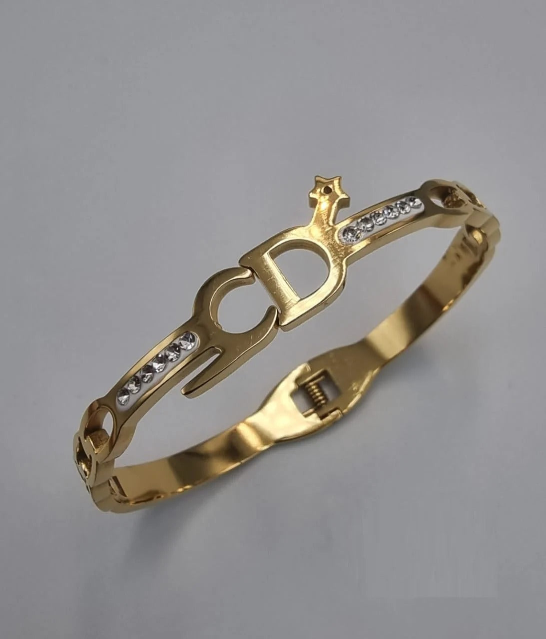 Golden Crown Clasp Bracelet
