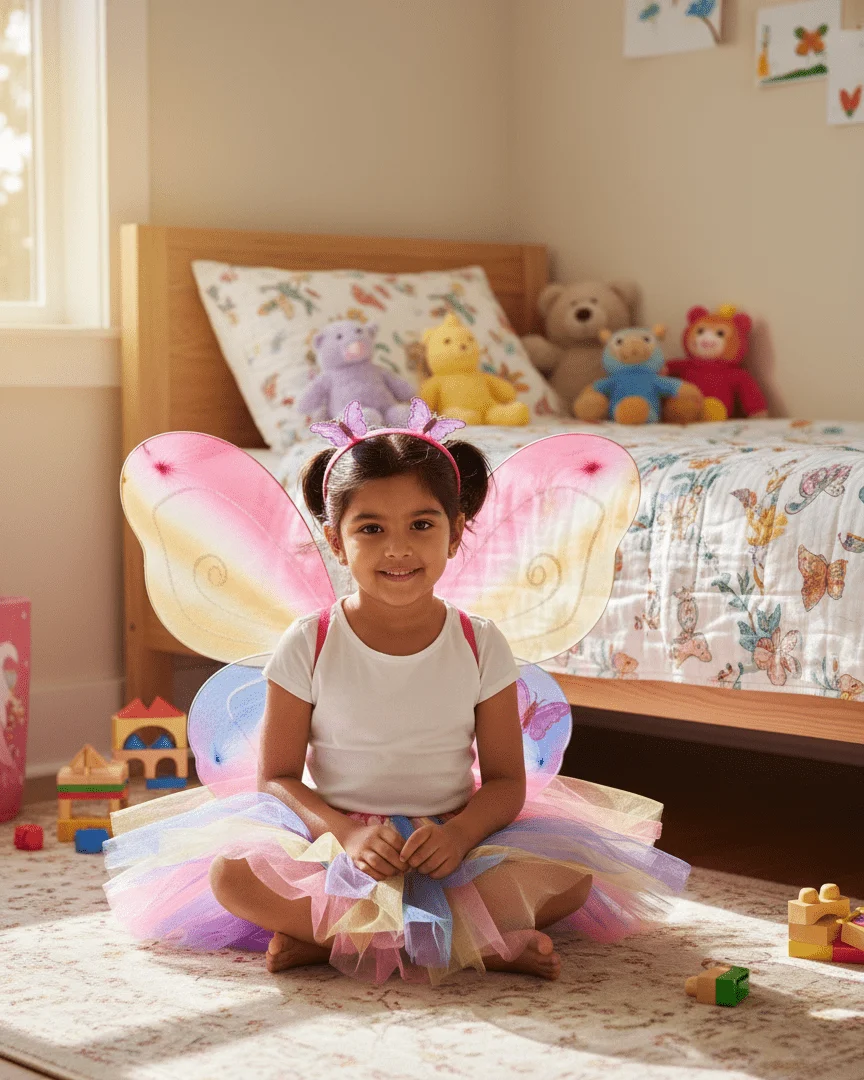 Funny Fashion Party Line Rainbow Fairy Wings Set for Kids