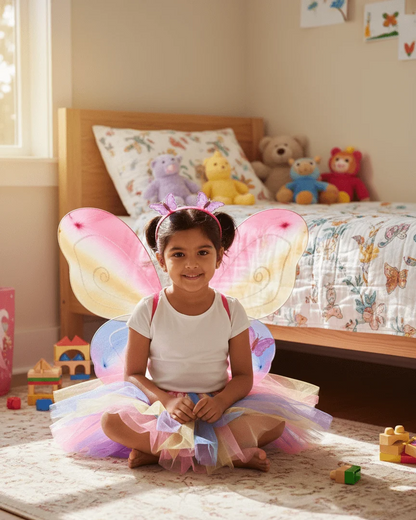 Funny Fashion Party Line Rainbow Fairy Wings Set for Kids