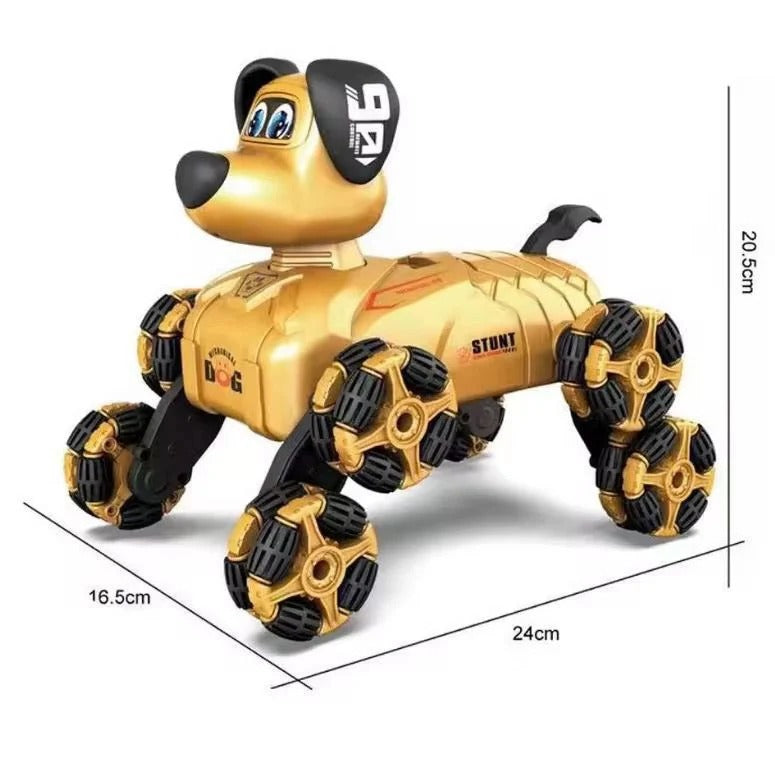 RC Stunt Robot Dog with 2.4GHz Remote & Mecanum Wheels