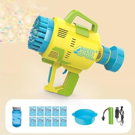 Rocket 48-Hole Electric Bubble Machine for Kids