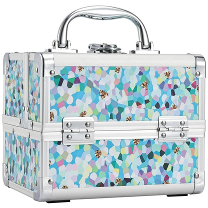 Blue Floral Hard Makeup & Beauty Storage Case