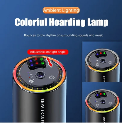 2-in-1 Car Air Purifier & Fragrance Diffuser with 7-Color LED