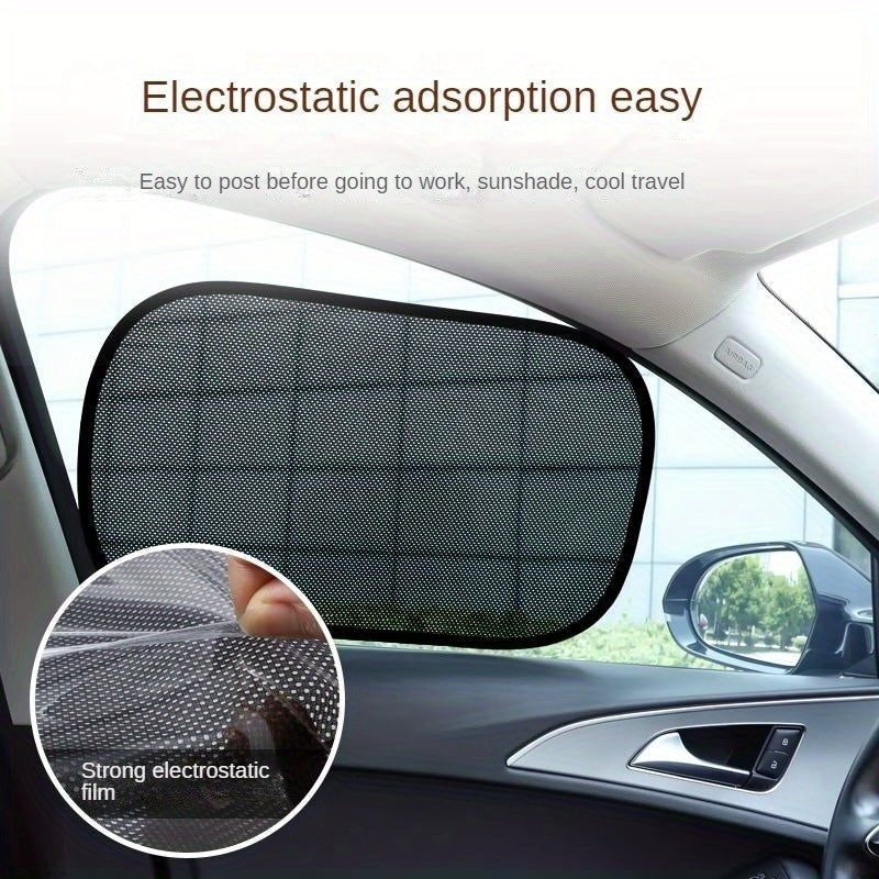 4-Pack Car Window Sunshades with Electrostatic Cling