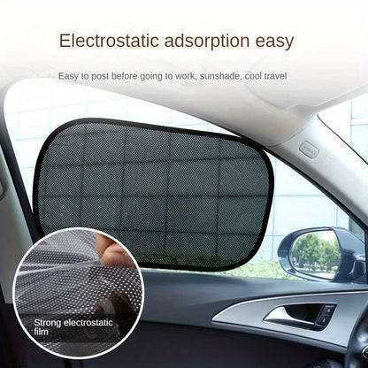 4-Pack Car Window Sunshades with Electrostatic Cling