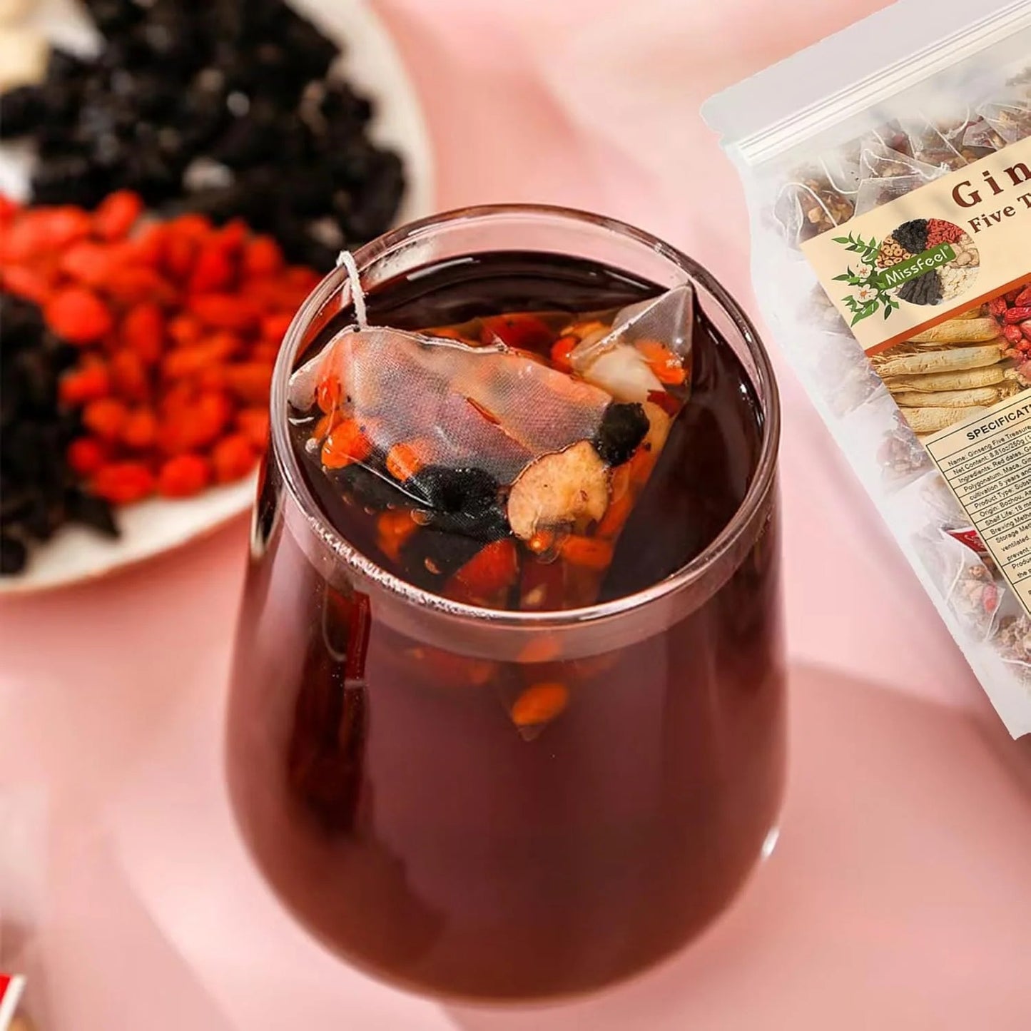 Ginseng Five Treasure Herbal Tea for Daily Wellness