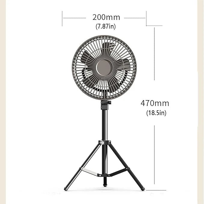 Portable Outdoor Camping Fan with Adjustable Tripod Stand