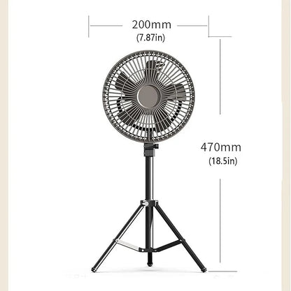 Portable Outdoor Camping Fan with Adjustable Tripod Stand