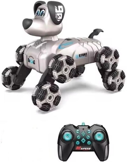 RC Stunt Robot Dog with 2.4GHz Remote & Mecanum Wheels
