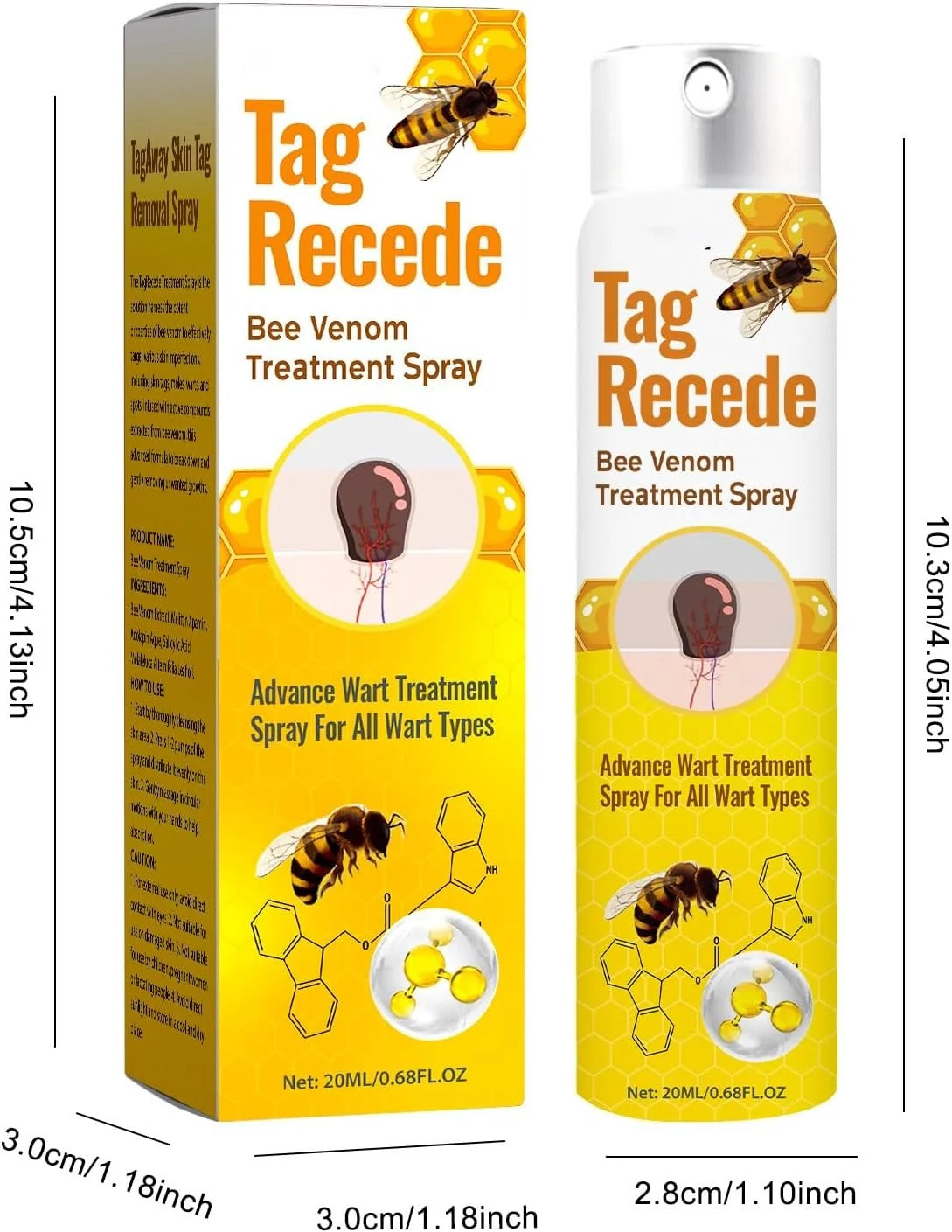 Tag Recede Bee Venom Wart & Skin Tag Repair Spray