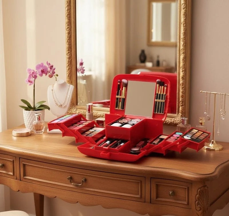 Classic Deluxe Complete Makeup Vanity Kit with Mirror