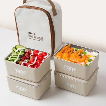 3-Piece Lunch Box Set with Insulated Carry Bag