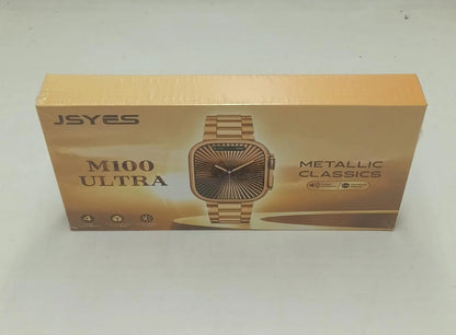 Gold Ultra Smartwatch with HD Touch Display & Fitness Tracking