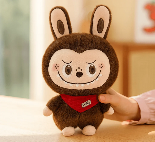 Labubu Cute Bunny Plush Toy with Scarf