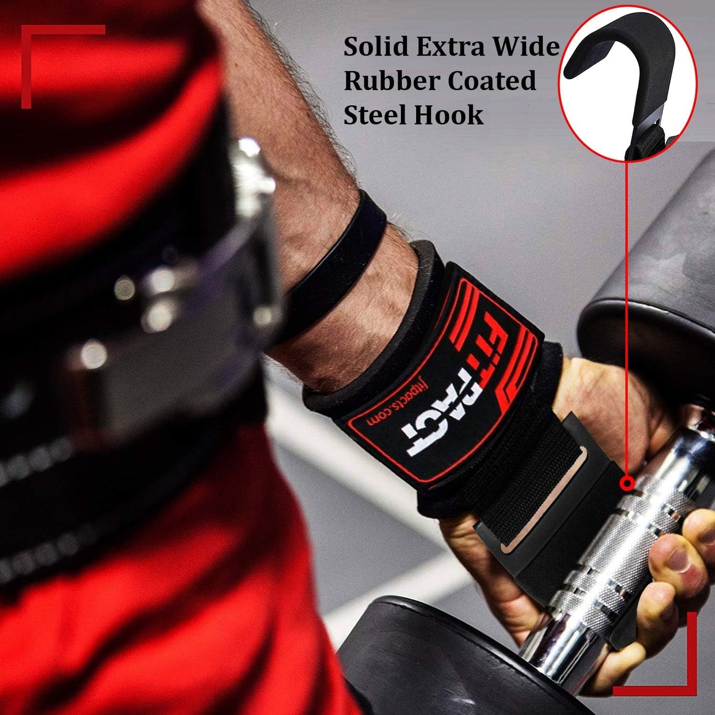 LORDEX Heavy-Duty Weightlifting Hook Straps
