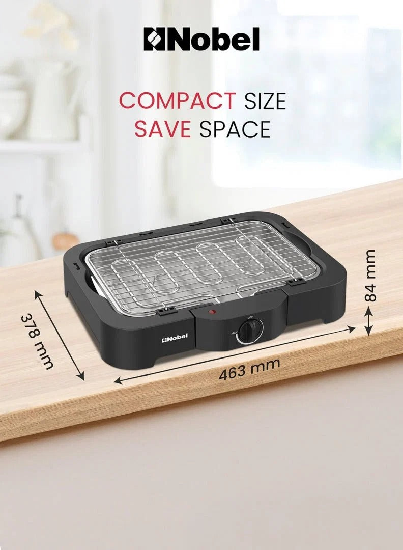Nobel 2000W Electric BBQ Grill with Adjustable Heat Control