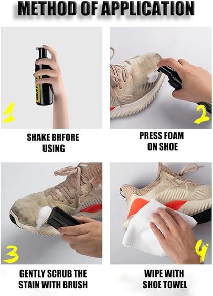 Poetry Health Sneaker Cleaning Kit with Foam Cleaner & Brush