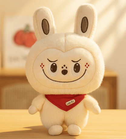 Labubu Cute Bunny Plush Toy with Scarf