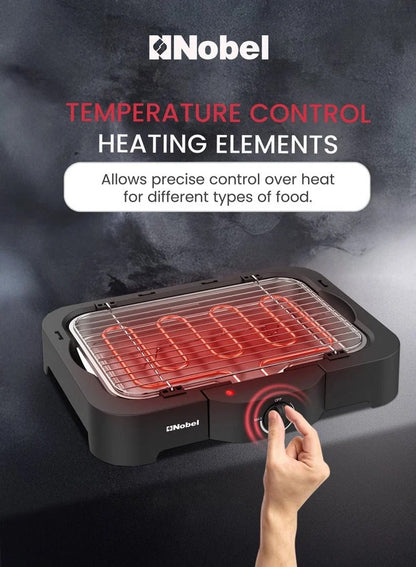 Nobel 2000W Electric BBQ Grill with Adjustable Heat Control