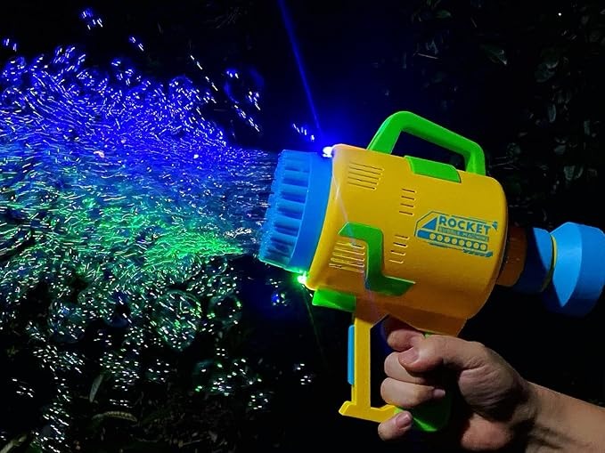 Rocket 48-Hole Electric Bubble Machine for Kids