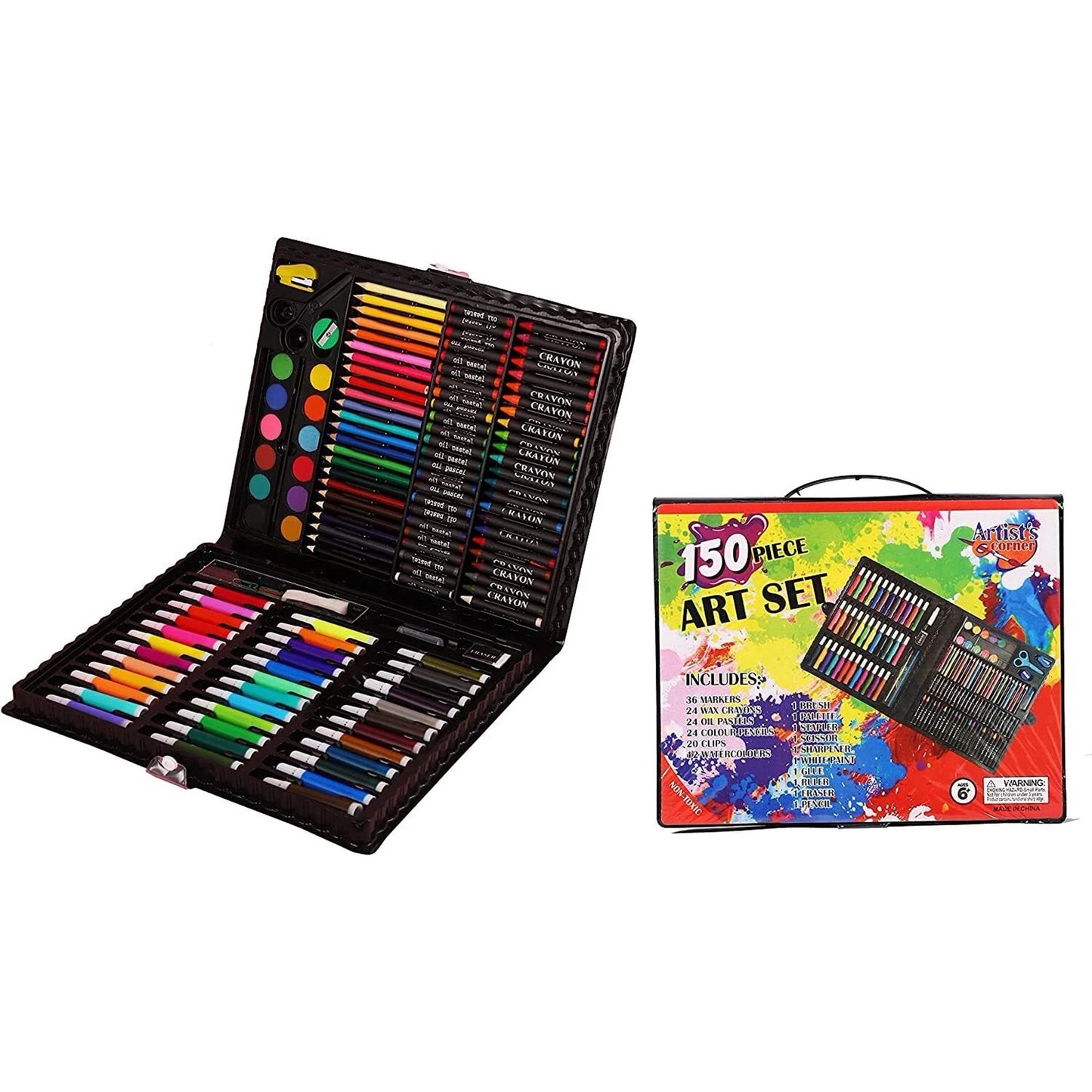 Kubeixiong Corner 150-Piece Complete Art Set for Kids
