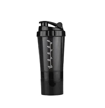 LORDEX 500ml Protein Shaker Bottle with Storage Compartments