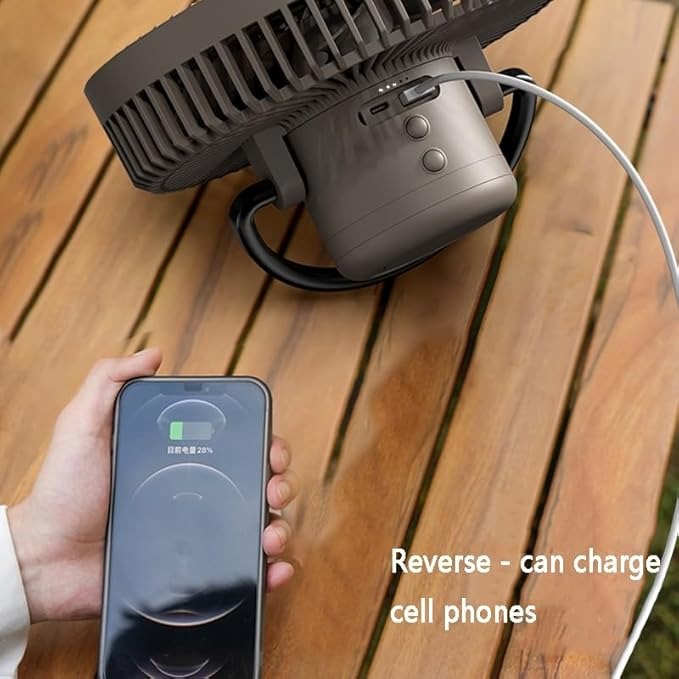 Portable Outdoor Camping Fan with Adjustable Tripod Stand