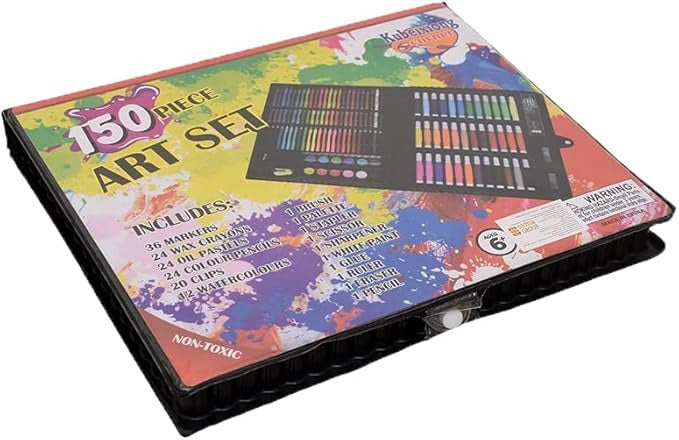 Kubeixiong Corner 150-Piece Complete Art Set for Kids