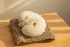 Realistic Sleeping Cat Plush Toy with Sound & Soft Cushion
