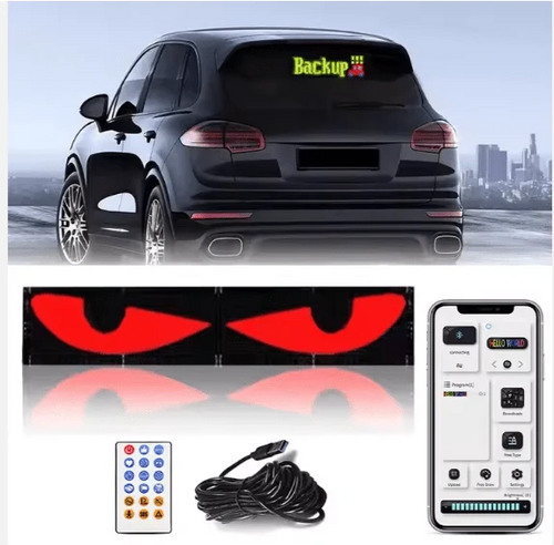 Smart LED Car Sign with Custom Text & Wireless Control