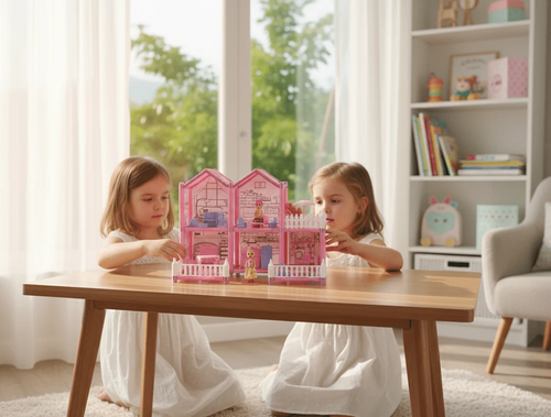 DreamVilla Villa Garden Coloring Dollhouse Playset