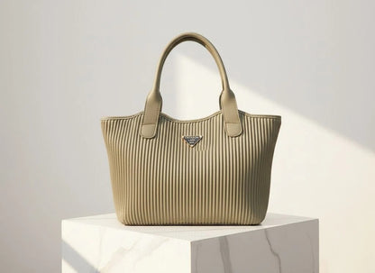 Ribbed Texture Tote Handbag for Women