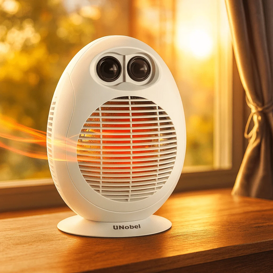 Nobel 1500W Compact Fan Heater with Adjustable Heat Settings
